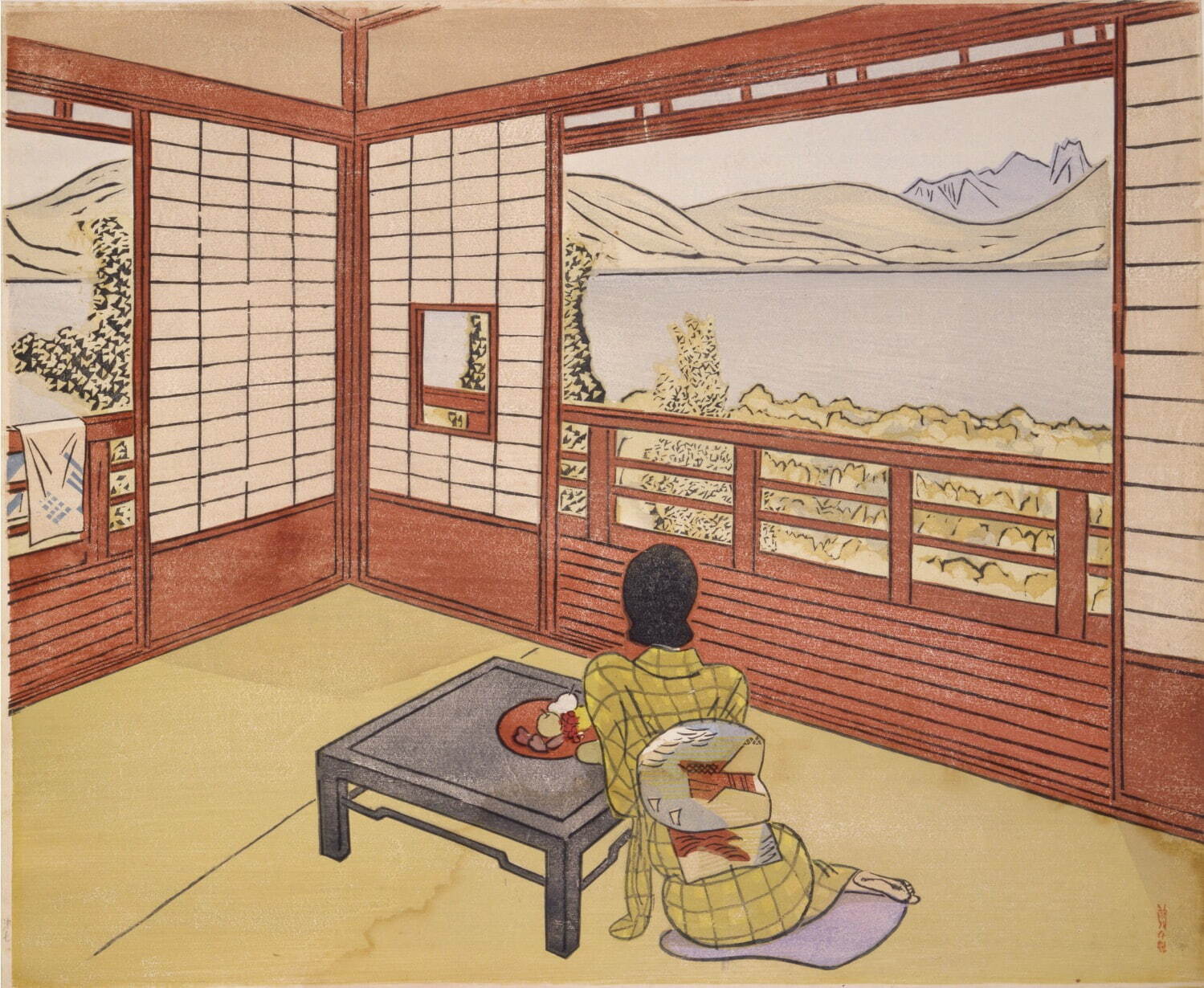 前川千帆《湖の見える室》1932年頃 千葉市美術館蔵