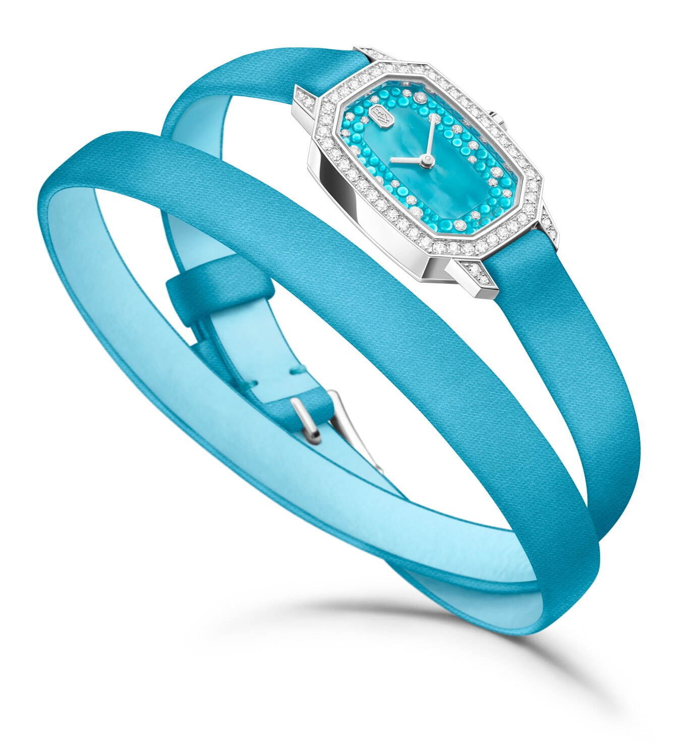 ハリー・ウィンストン、ダイヤモンドの“エメラルドカット”から着想した腕時計にヴィヴィッドな新色｜写真2