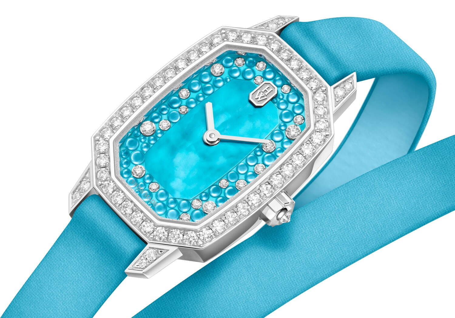 ハリー・ウィンストン、ダイヤモンドの“エメラルドカット”から着想した腕時計にヴィヴィッドな新色｜写真1