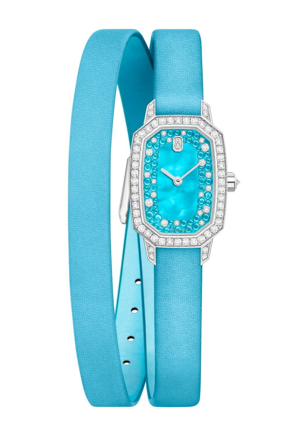 ハリー・ウィンストン、ダイヤモンドの“エメラルドカット”から着想した腕時計にヴィヴィッドな新色｜写真3