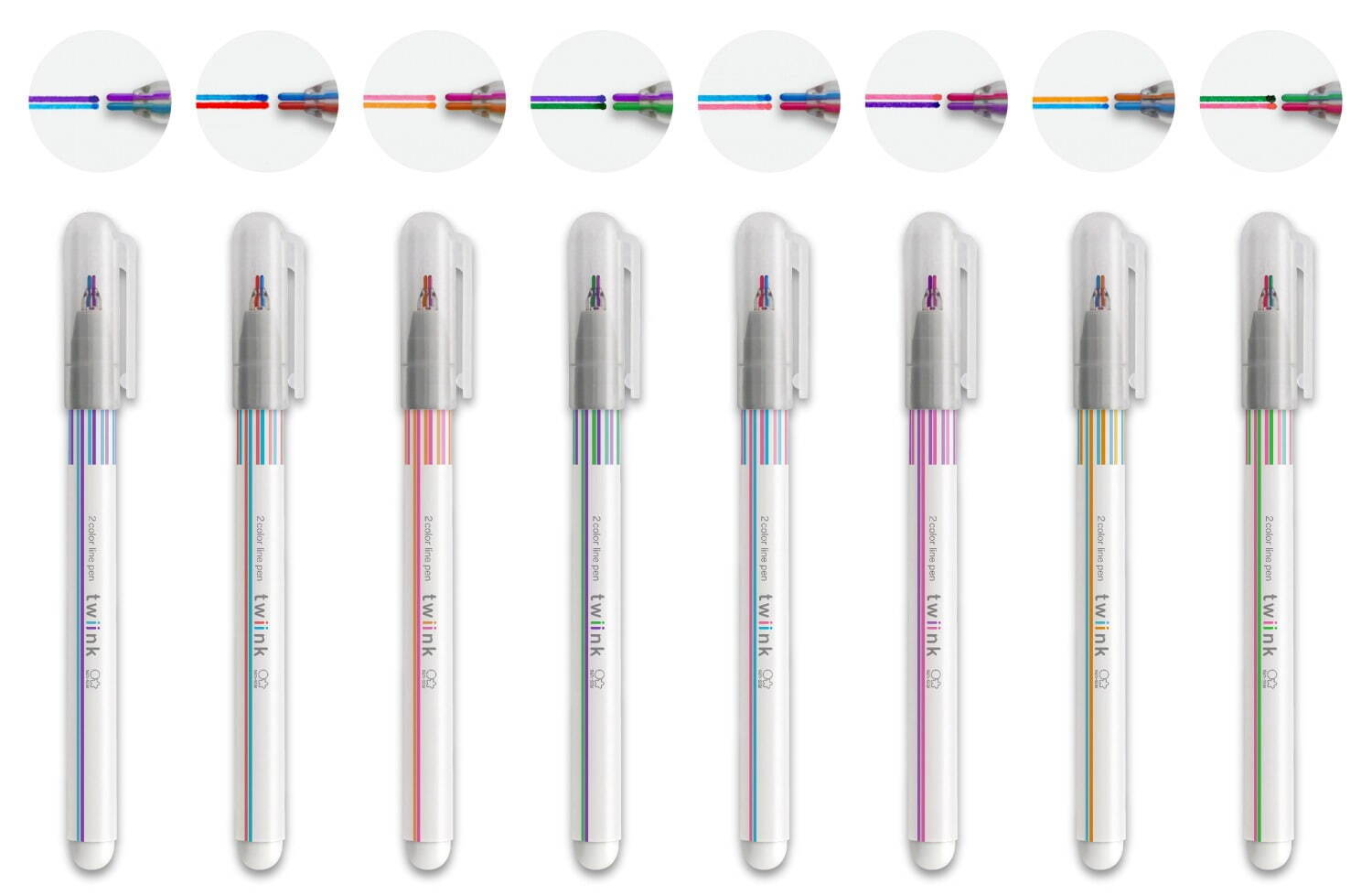 “2色線が同時に描ける”水性ペン「ツインク」飾り線＆ネオン風イラストを簡単に、全8色で｜写真10