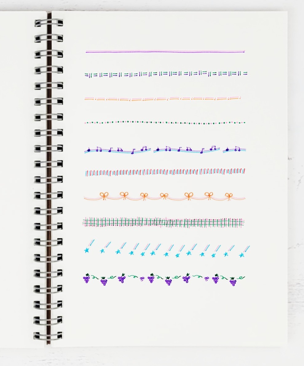 “2色線が同時に描ける”水性ペン「ツインク」飾り線＆ネオン風イラストを簡単に、全8色で｜写真11