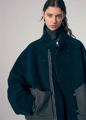 stein(シュタイン)/REVERSIBLE MOUTON JACKET/D.Charcoal
