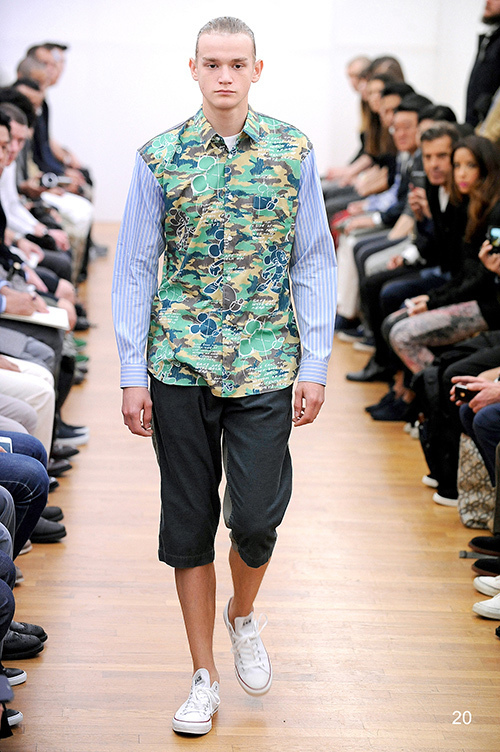 コム デ ギャルソン・シャツ 2014年春夏コレクション - クリーンなスタイルに貼り付けたアイデア コピー