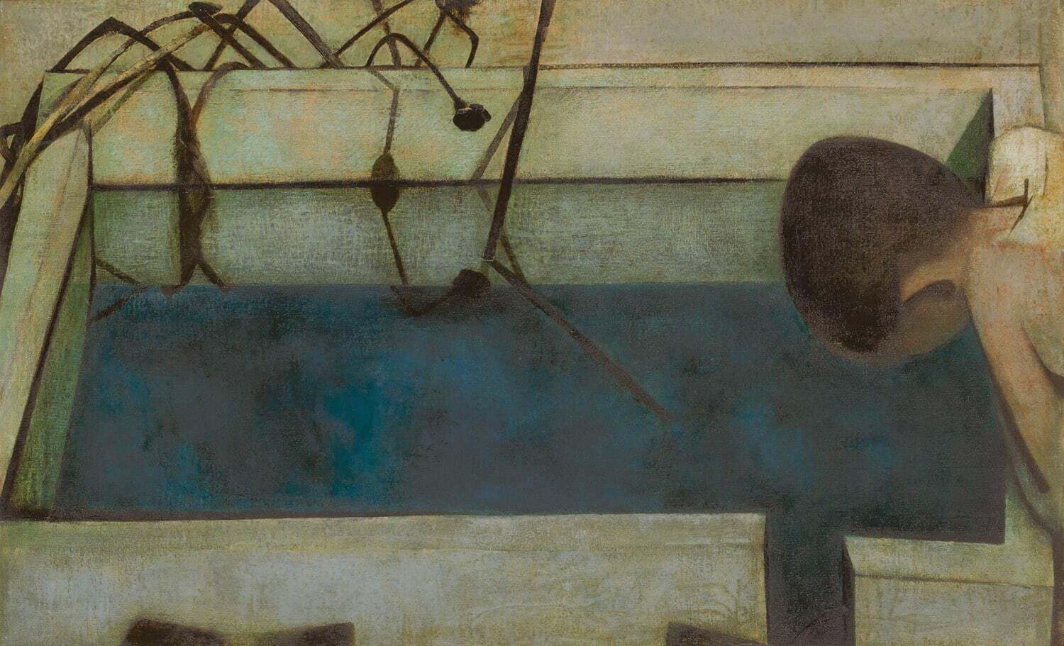 香月泰男《水鏡》1942年 油彩、カンヴァス 東京国立近代美術館蔵