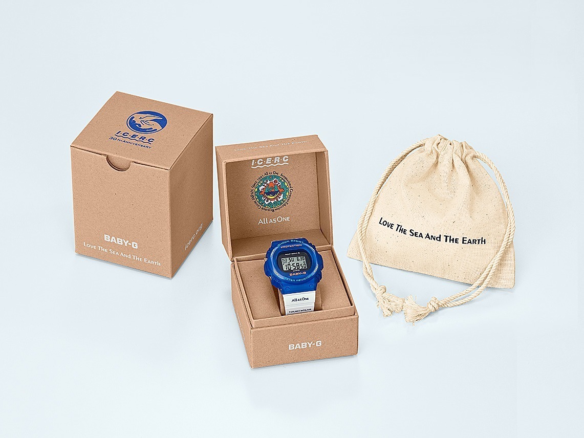 G-SHOCK&BABY-G“イルカ・クジラ”腕時計、イルカたちが浮かぶ