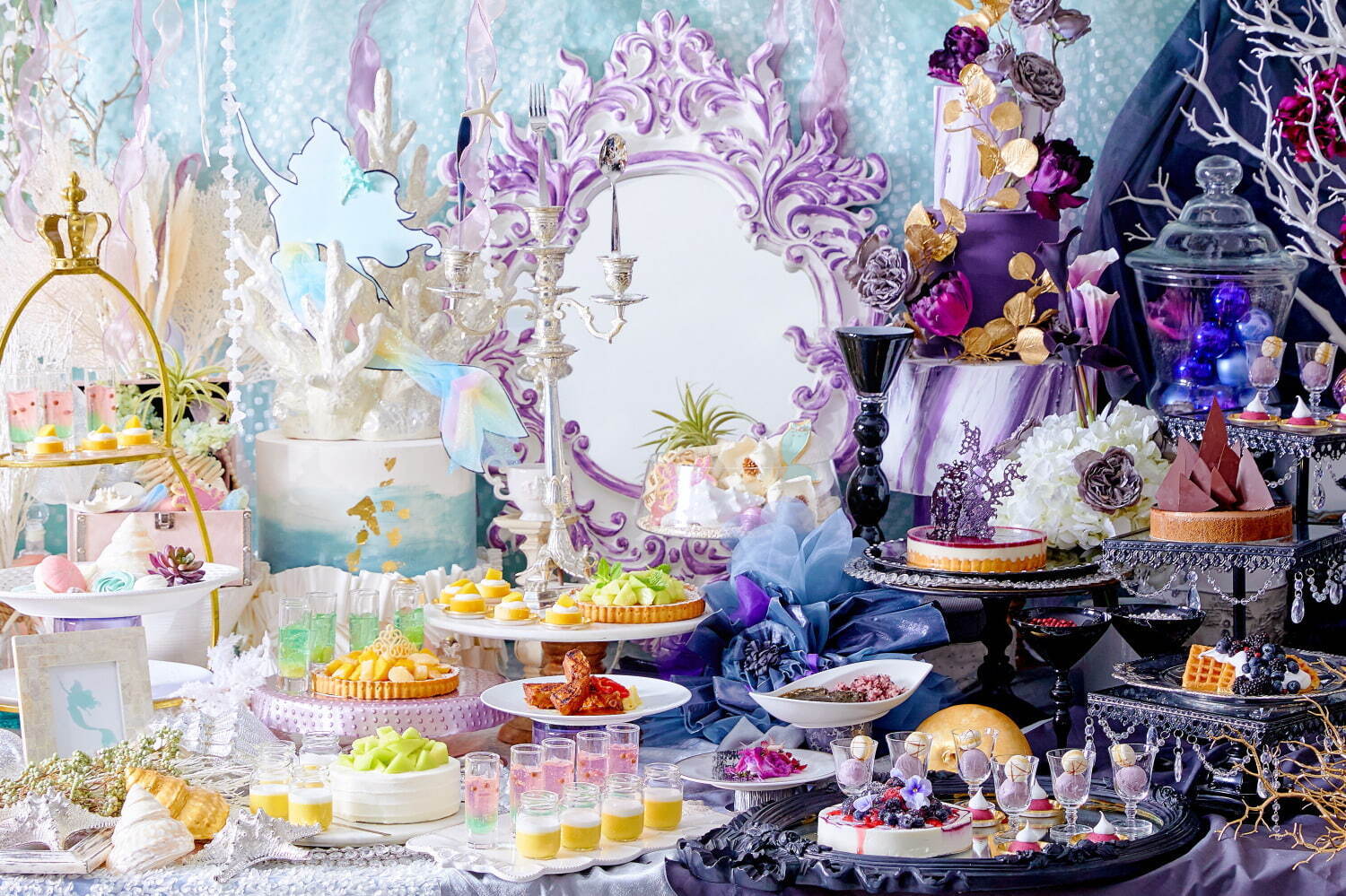 “人魚姫”イメージの「スイーツビュッフェ」ザ ストリングス 表参道で、魔女を表現したケーキなど｜写真1
