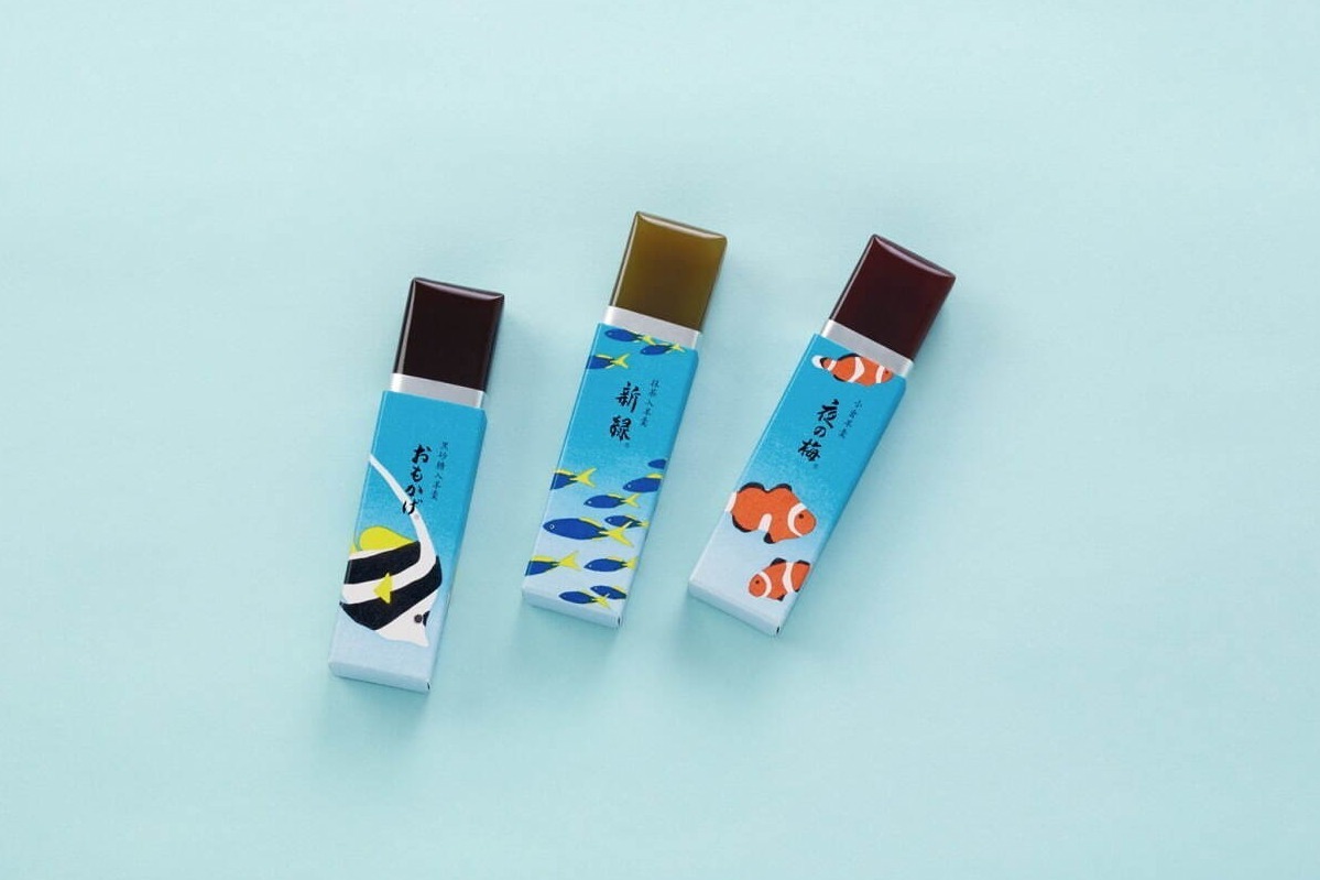 和菓子｜とらや“夏のおすすめ”和菓子、涼やかな海の魚を描いた「小形羊羹」や国産フルーツの夏羹