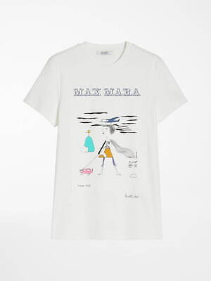 マックスマーラ“アートな新作Tシャツ”、アイコンコートを着た犬や
