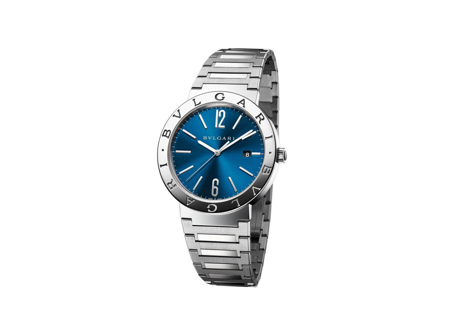 ブルガリのメンズ腕時計「ブルガリ・ブルガリ ウォッチ」ブルー 