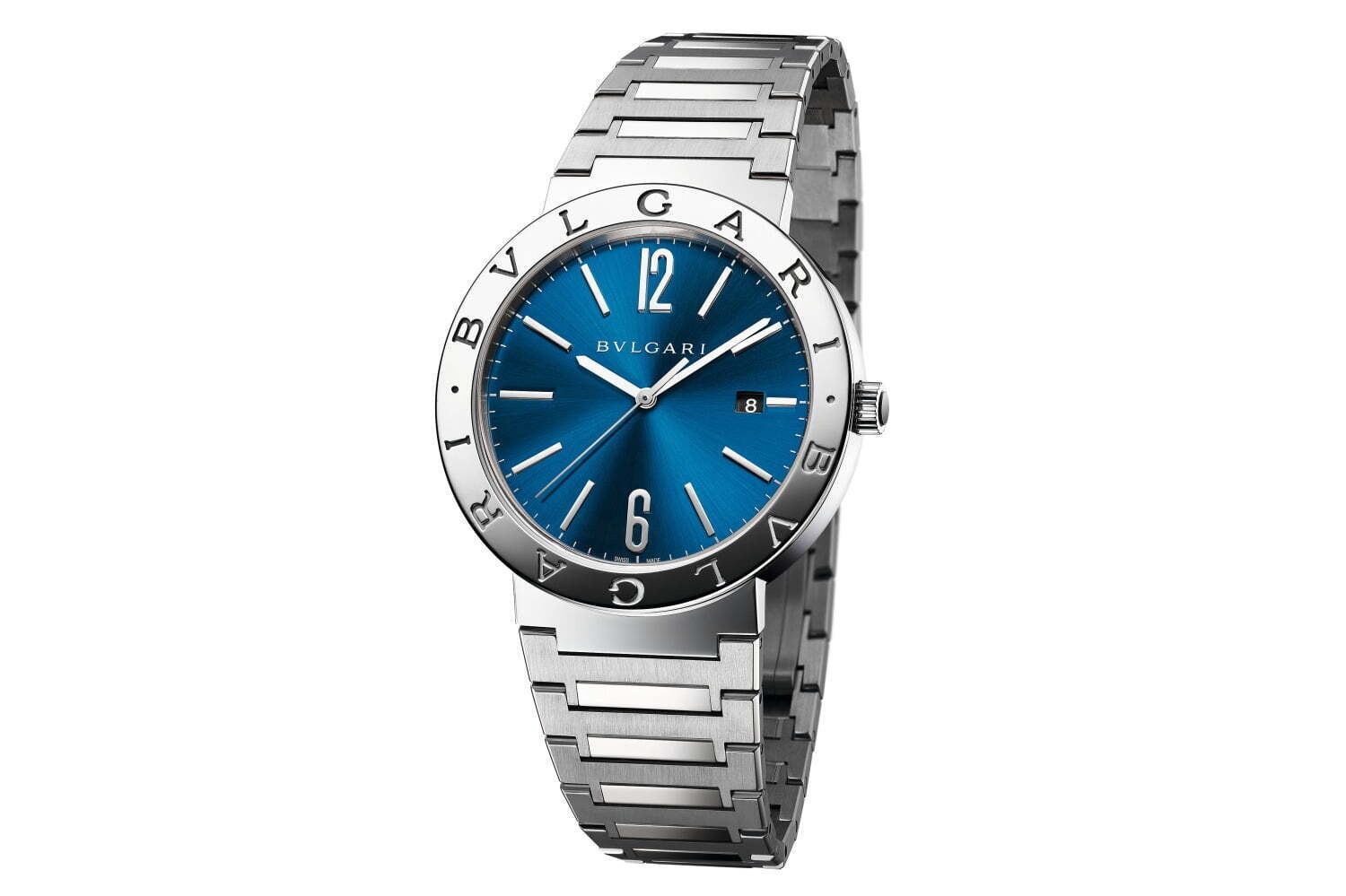 ブルガリのメンズ腕時計「ブルガリ・ブルガリ ウォッチ」ブルー