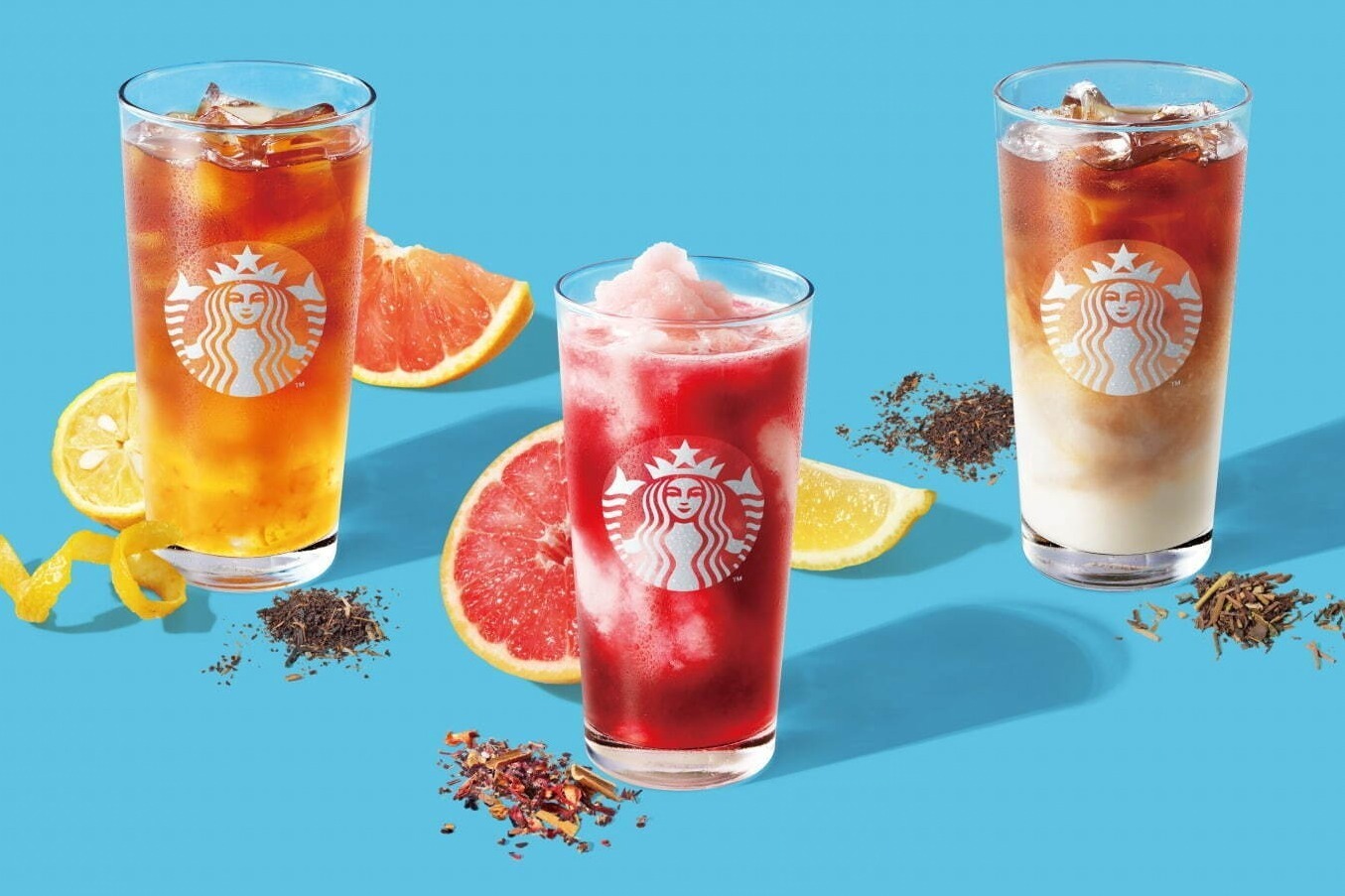 スターバックス新作ティードリンク 華やかピンクフローズンレモネード パッションティーなど3種 ファッションプレス