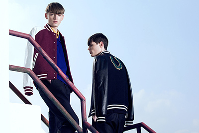 ラフ・シモンズ×フレッドペリー2013年秋冬コレクション、ビッグローレルマークのスタジャンに注目