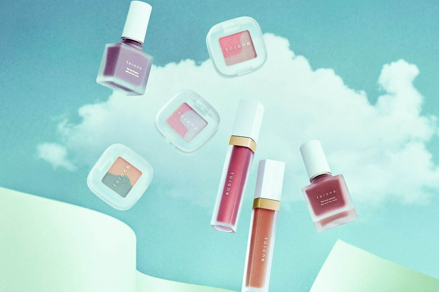 トーン21年秋冬コスメ、“朝空”着想の艶めきアイシャドウ＆“花ことば”を添えたフラワーネイル