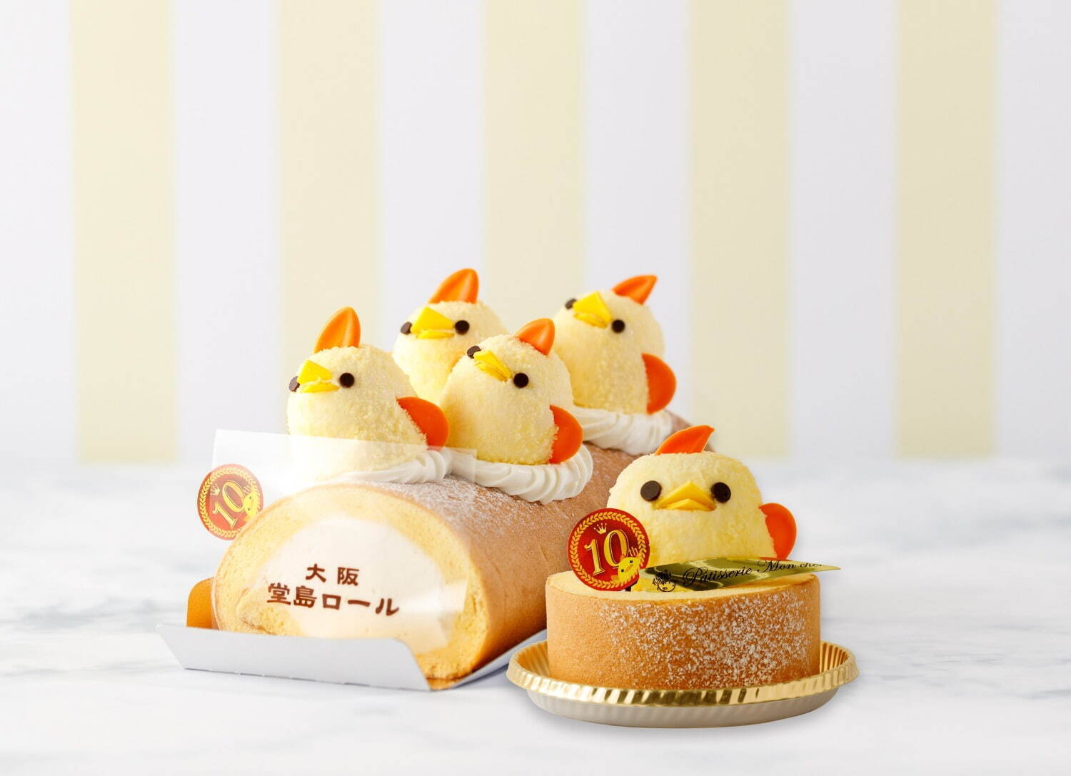 ひよこ型スイーツ ぴよりん モンシェールコラボのふわふわ堂島ロール バニラプリン ファッションプレス