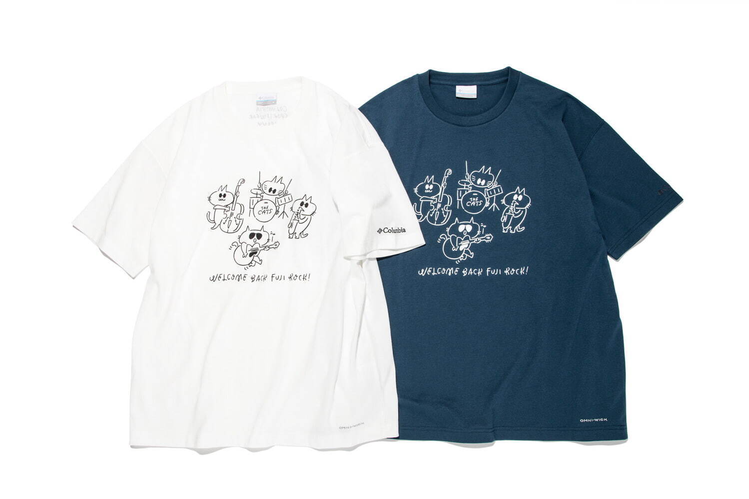 フジロックフェスティバル 21 コロンビア 長場雄のイラスト 入りtシャツ 猫バンド デザイン ファッションプレス