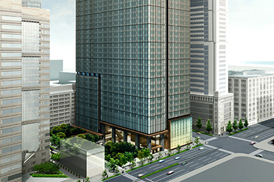 大手町で最も高い200mビル「大手町タワー」誕生、森を持つ商業ゾーンは「オーテモリ」