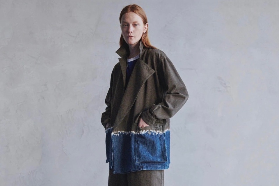 Y's 新作ウェア、絞り染めデニムジャケット＆トーションレースを配したウールギャバジンパンツ