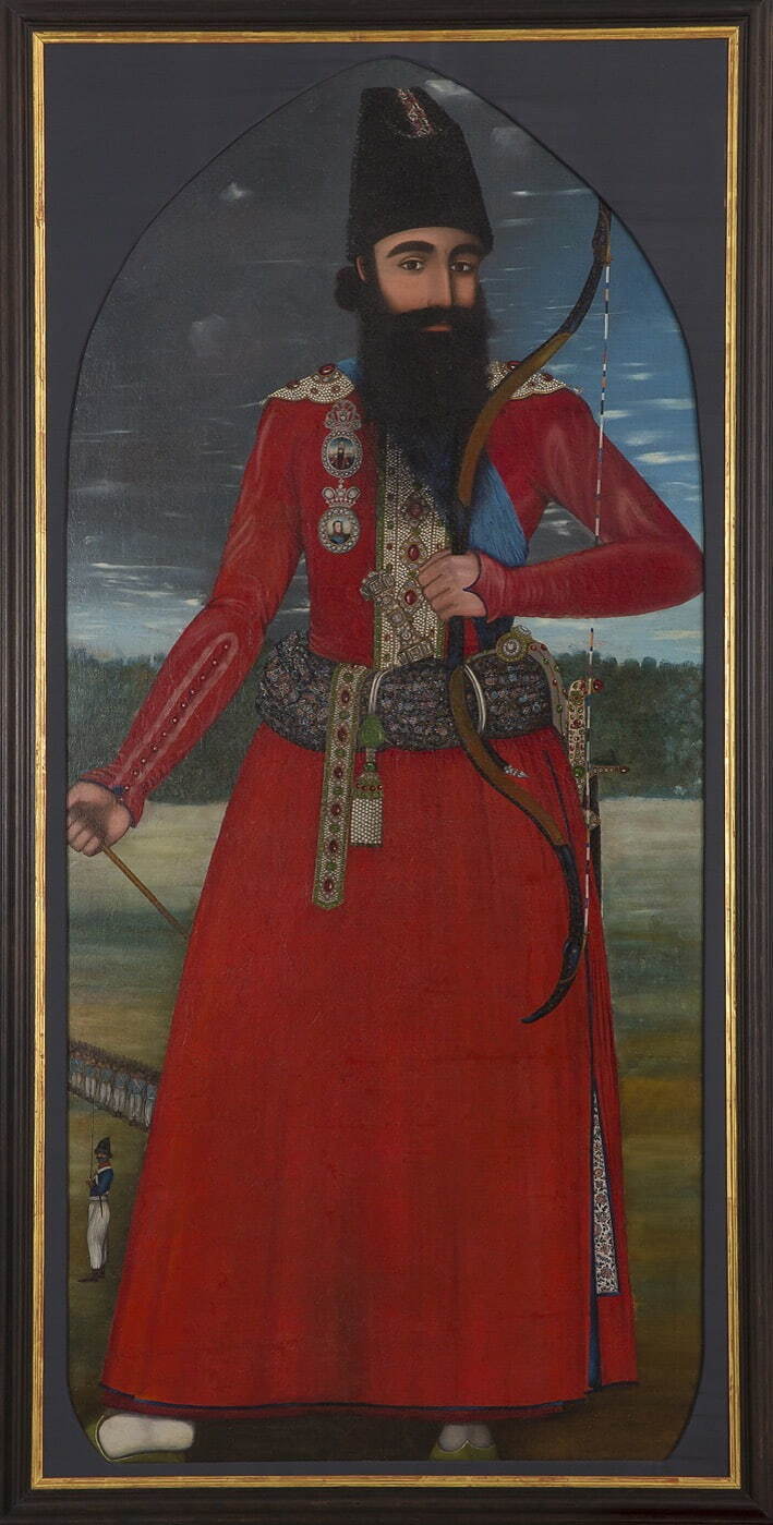 皇太子アッバース・ミールザーの肖像 イラン(カージャール朝) 1818年〜1820 年頃 マレーシア・イスラーム美術館蔵