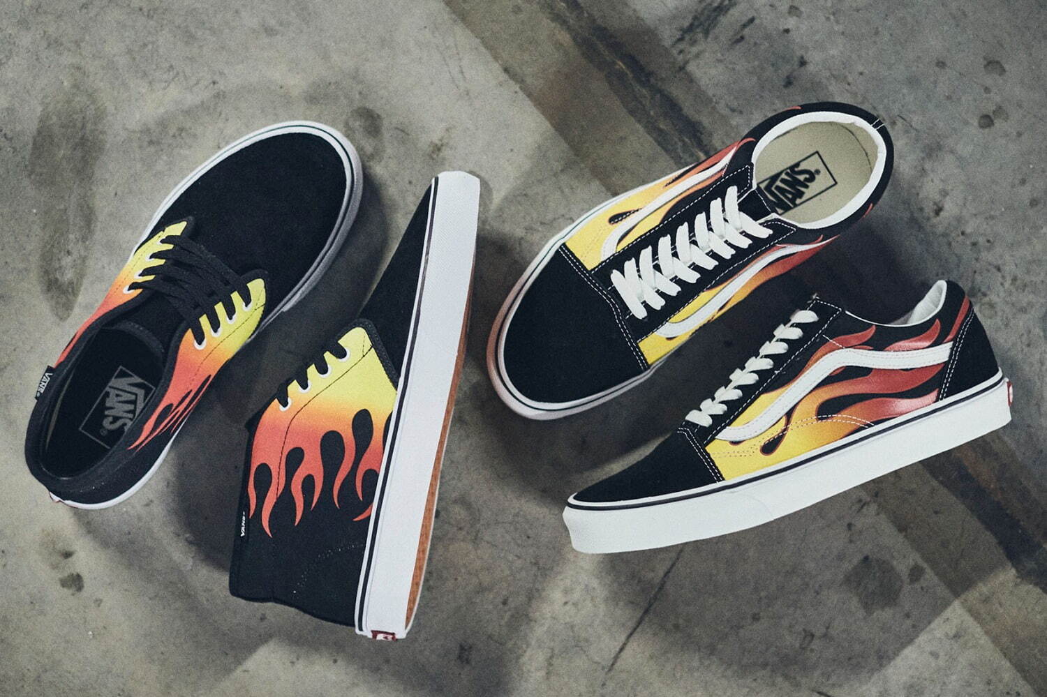 【極美品】VANS オールドスクール FLAME PACK スエード フレイム