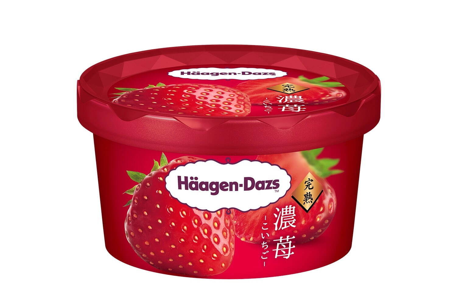 ハーゲンダッツの新作ミニカップ「濃苺」“完熟イチゴ”のように濃厚な苺アイスクリーム｜写真1