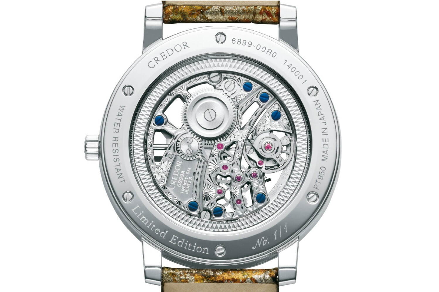 セイコー「クレドール」スケルトン高級腕時計、“雪が降る竹林”を 