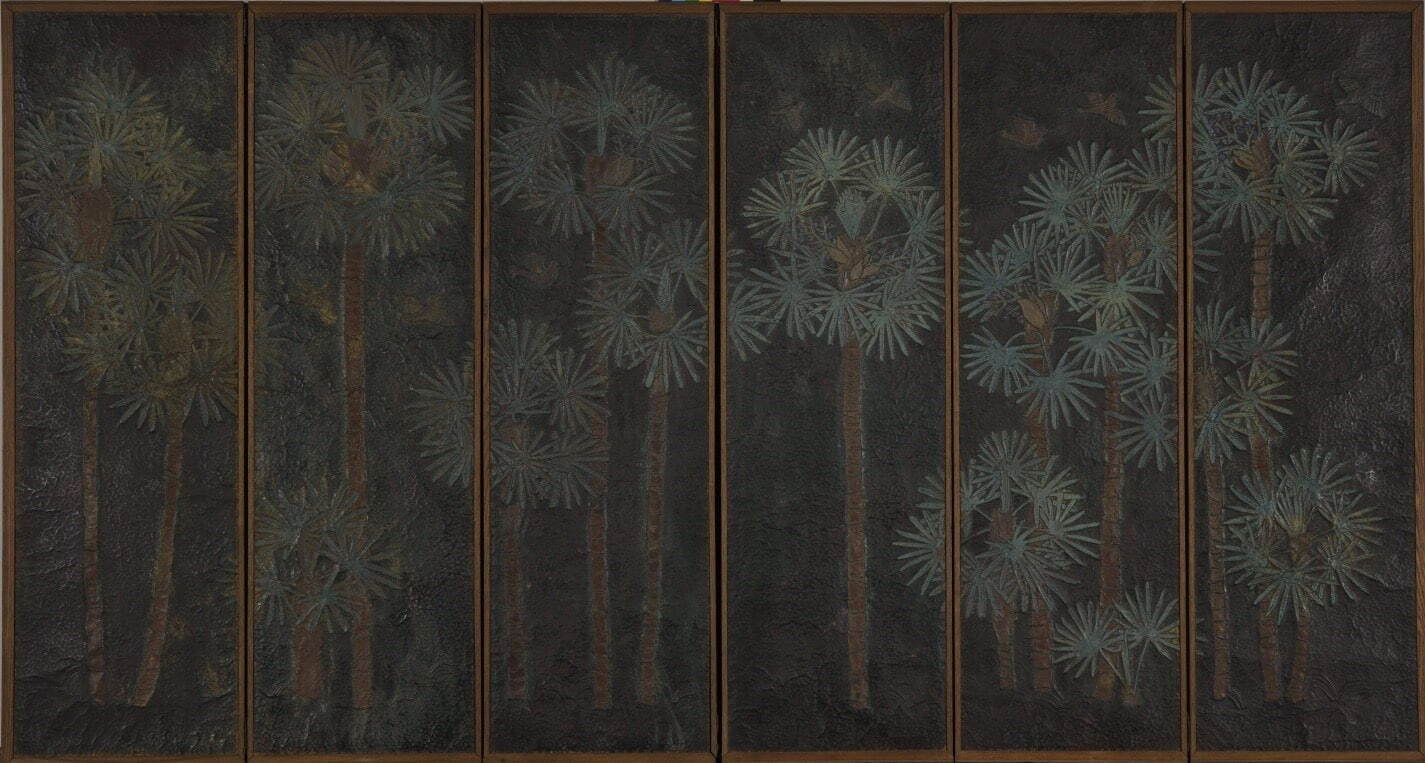 藤井達吉《棕櫚図屏風》1916年頃 京都国立近代美術館蔵