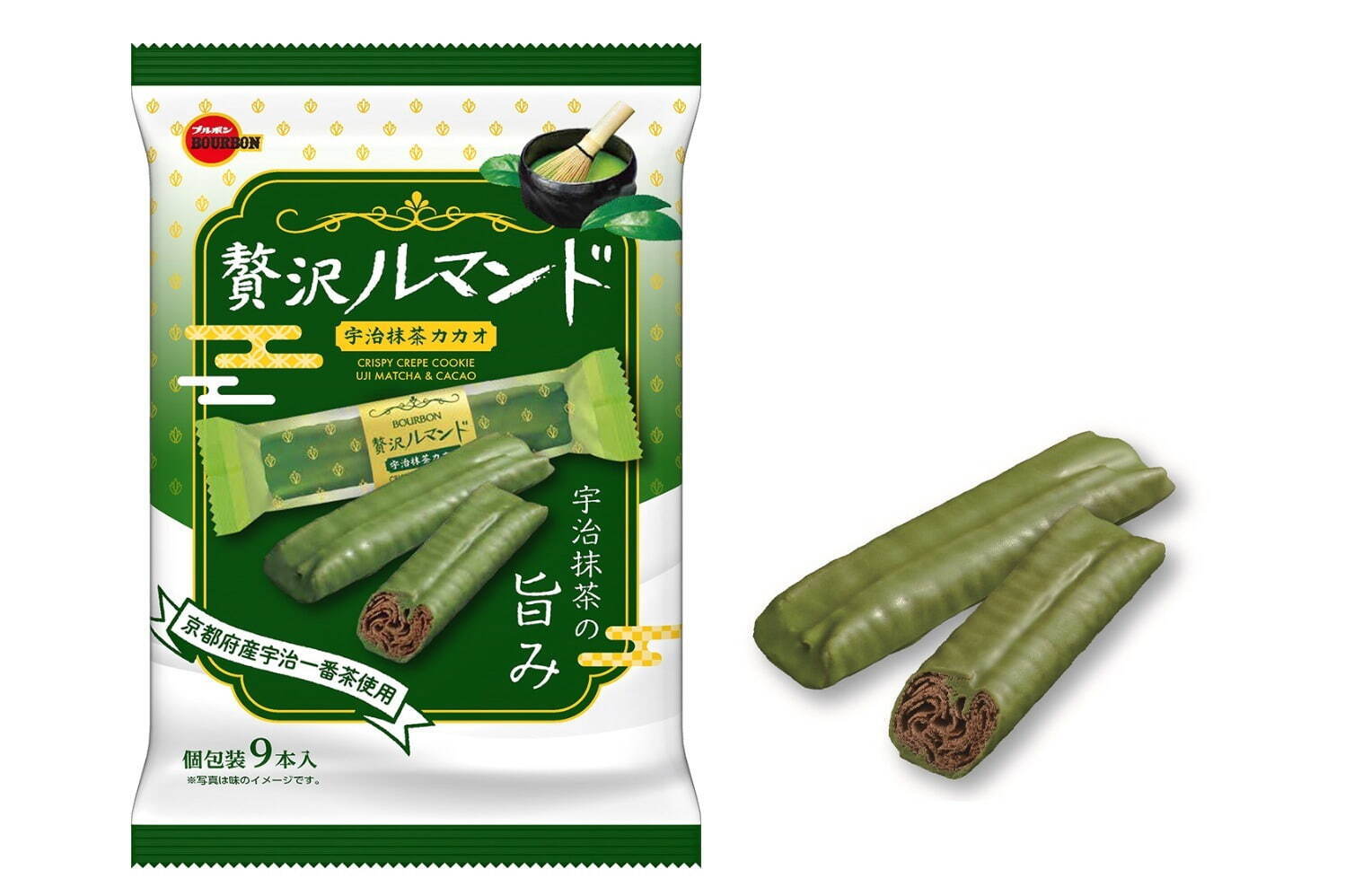 “ルマンド以上”の人気菓子「贅沢ルマンド」に宇治抹茶カカオ限定発売、ほろ苦い大人の味わい|写真1