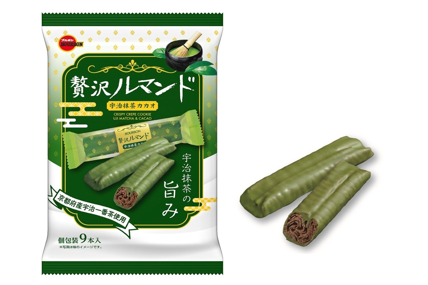 “ルマンド以上”の人気菓子「贅沢ルマンド」に宇治抹茶カカオ限定発売、ほろ苦い大人の味わい