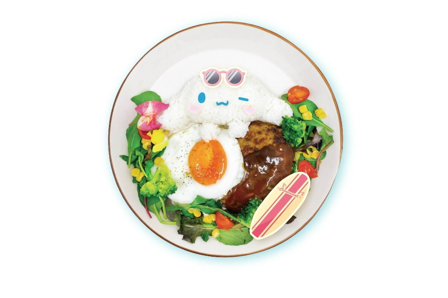 ハワイ｜サンリオ「シナモロールカフェ」新宿店のハワイアンメニュー、フルーツのせアサイーボウルパフェ