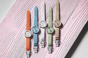 ブライトリングの腕時計「スーパーオーシャン ヘリテージ」パステルカラーの新作、虹色インデックスも