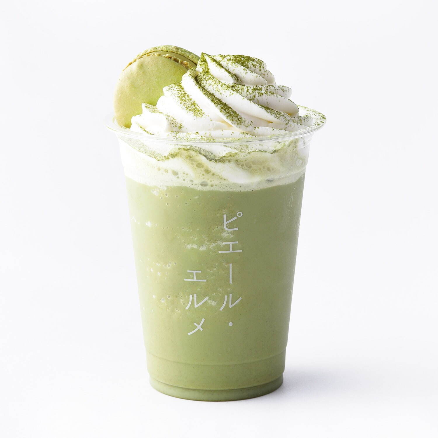 マカロンフラッペ 抹茶 イートイン825円、テイクアウト810円