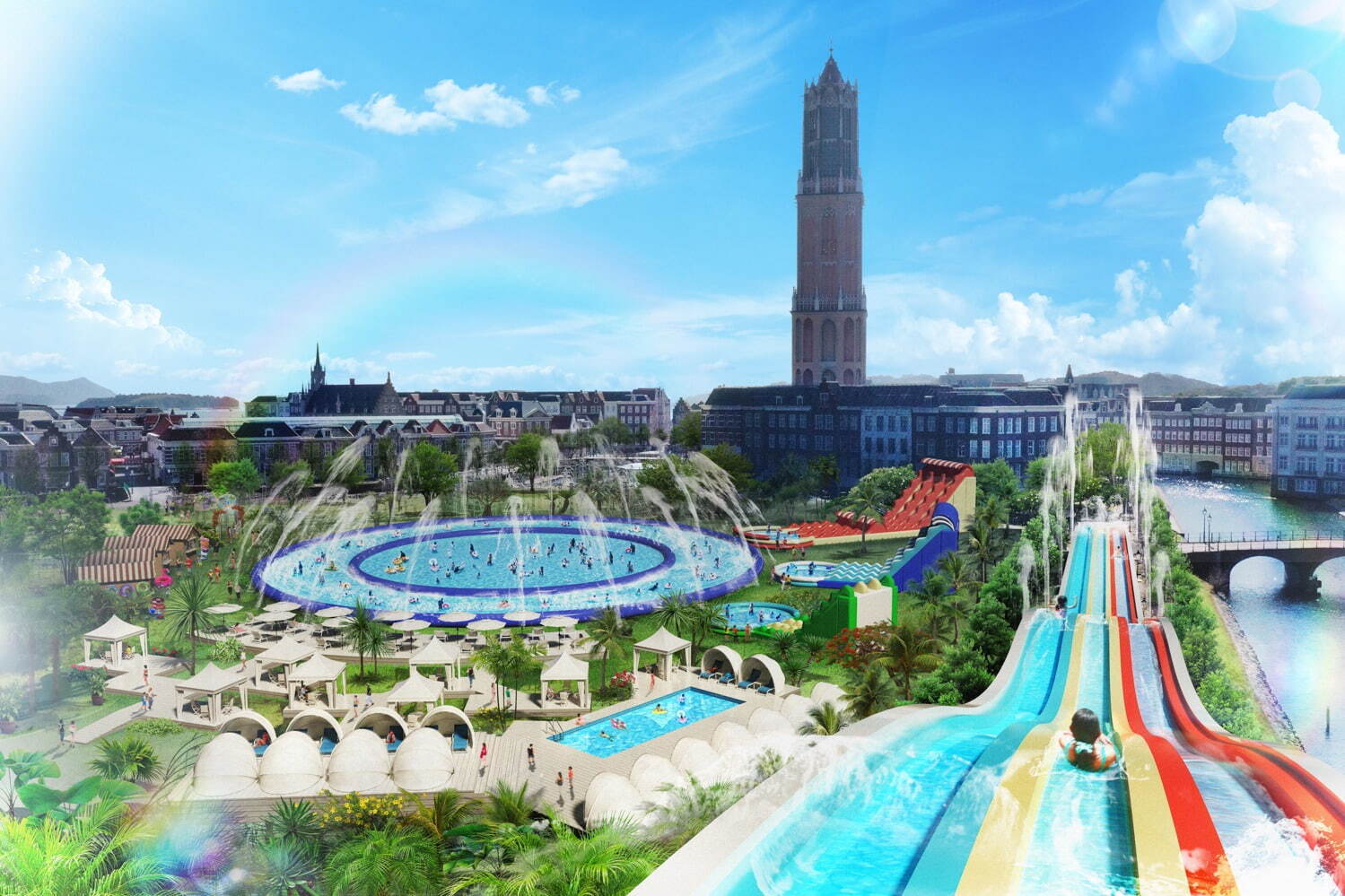 長崎 ハウステンボスの夏イベント ナイトプールや全長65m巨大スライダー 3千発の打ち上げ花火 ファッションプレス 長崎 ハウステンボスの夏イベント ナイトプールや全長65m巨大スライダー 3千発の打ち上げ花火 ファッションプレス