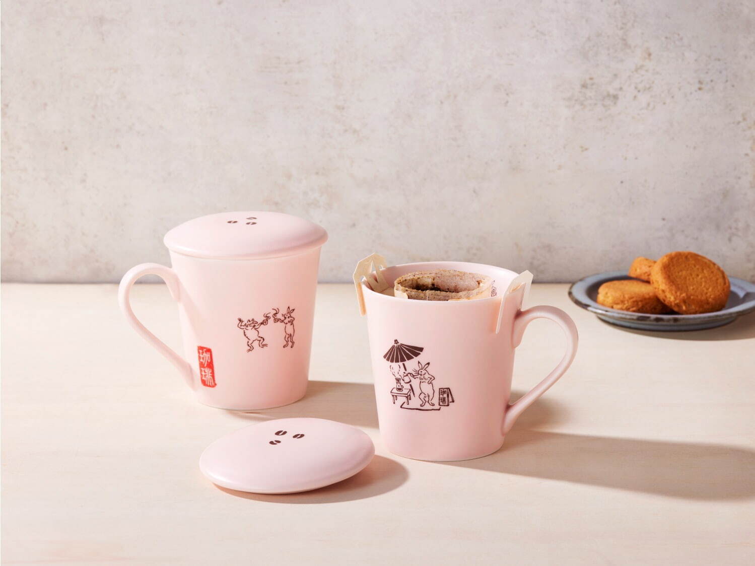 タリーズコーヒー×手ぬぐい専門店「かまわぬ」 - 鳥獣戯画シリーズ
