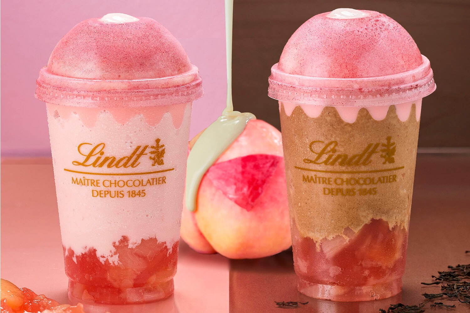 リンツ「ピーチ ショコラドリンク」