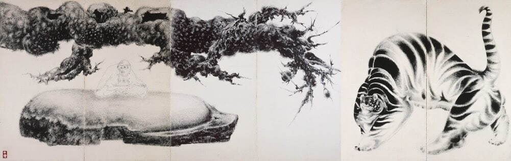 超特価激安 昭和水墨画の鬼才・篁牛人の展覧会が富山県水墨美術館で 大胆 - 絵画