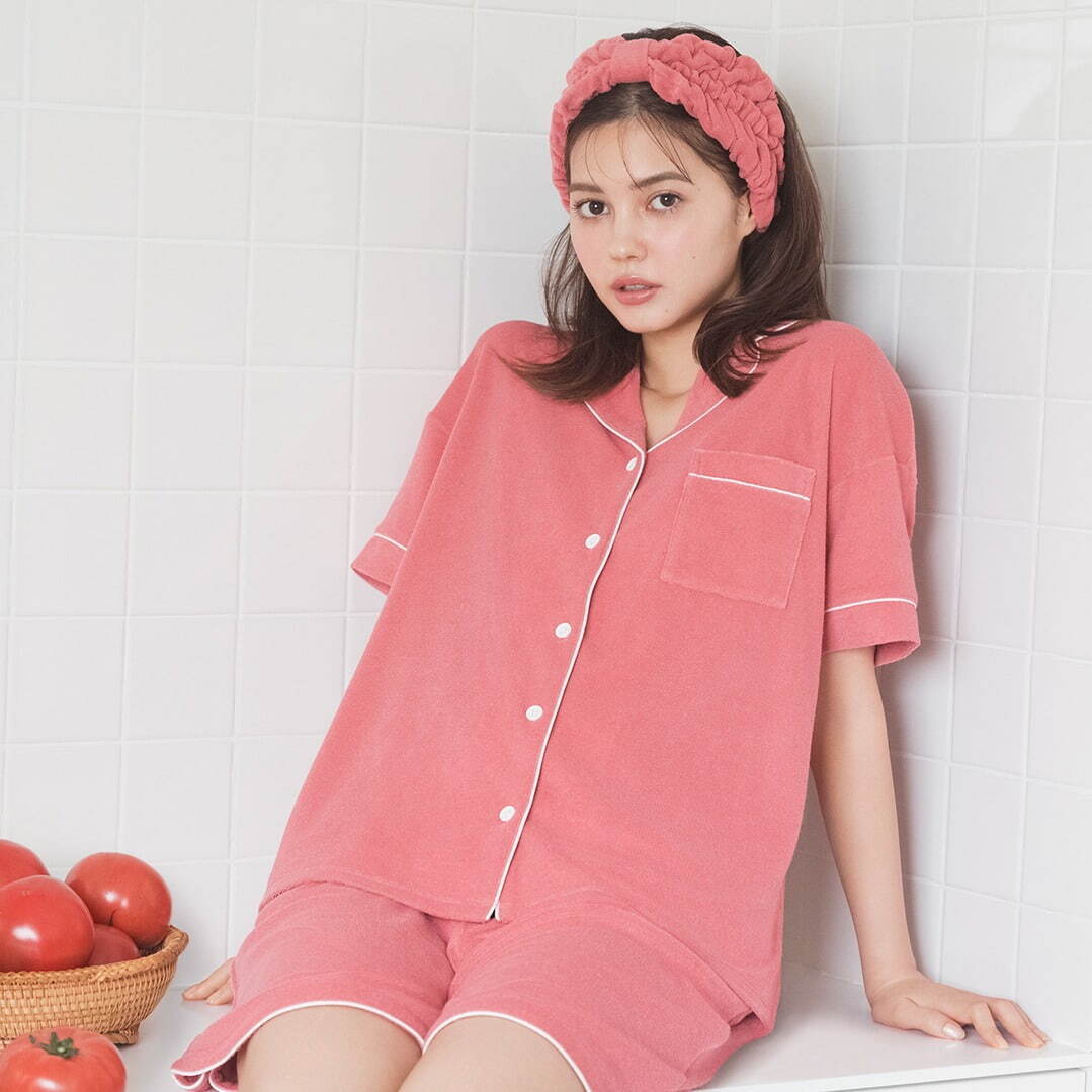 Gu トマト配合 トマトブレンドパジャマ ひんやり接触冷感の夏ルームウェア ファッションプレス