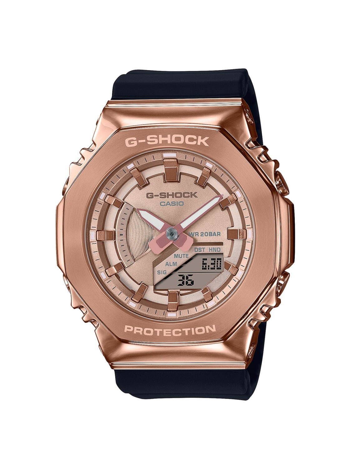 G-SHOCKに八角形メタルベゼルの新作、メタル化「GM-2100」＆小型