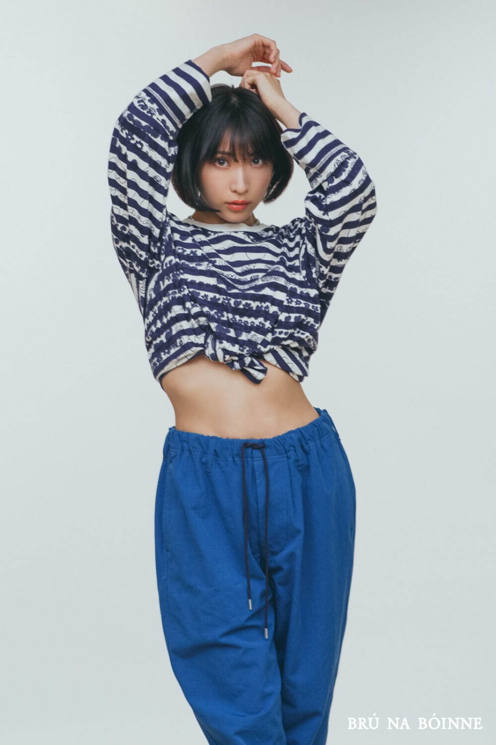 ★nori★ブルーナボイン　春夏　オーバーオール　BRU NA BOINN BRU NA BOINNE（ブルーナボイン）のフラワーアフターレイン