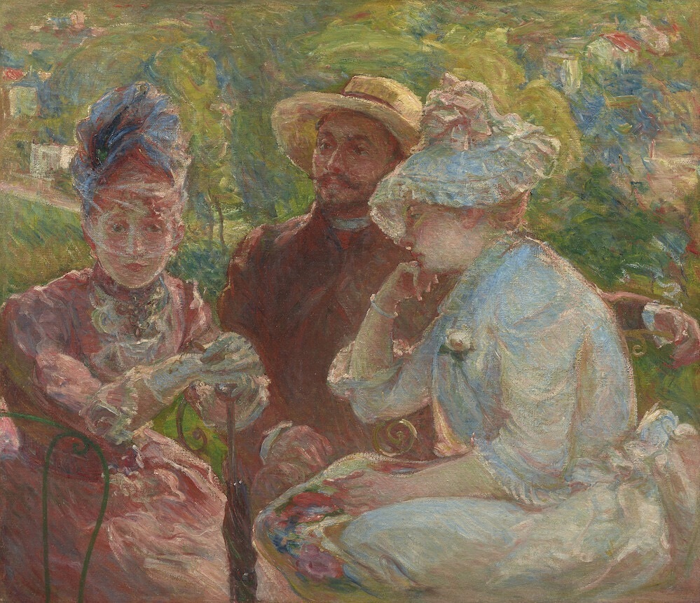 マリー・ブラックモン《セーヴルのテラスにて》1880年 石橋財団アーティゾン美術館蔵