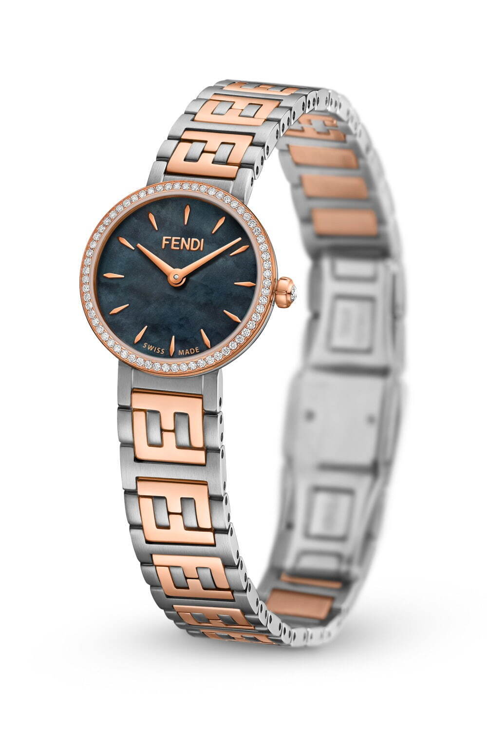 フェンディのウィメンズ向け新作腕時計、FFロゴのブレスレット×64個のダイヤ煌めく文字盤｜写真5
