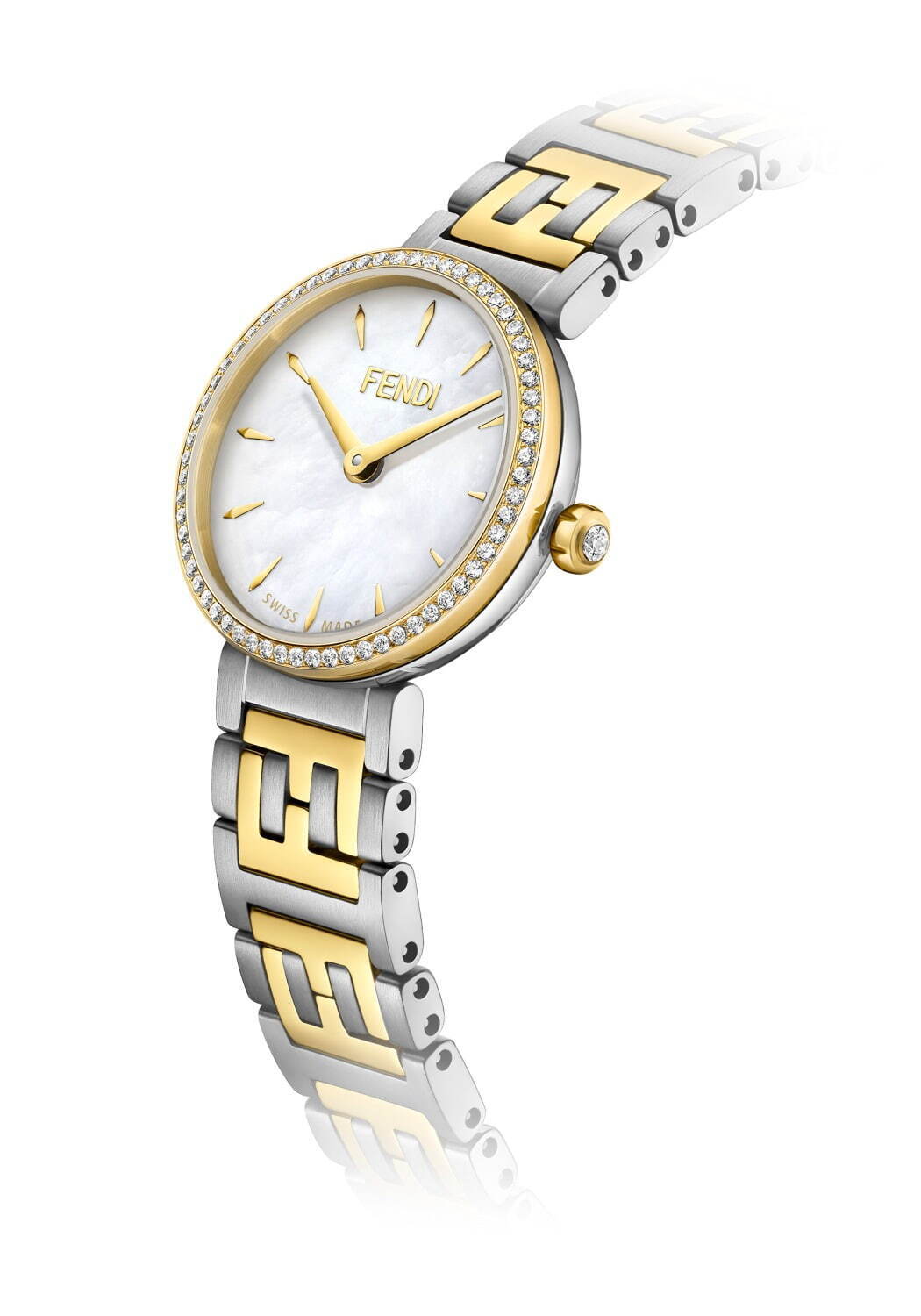 フェンディのウィメンズ向け新作腕時計、FFロゴのブレスレット×64個のダイヤ煌めく文字盤｜写真3