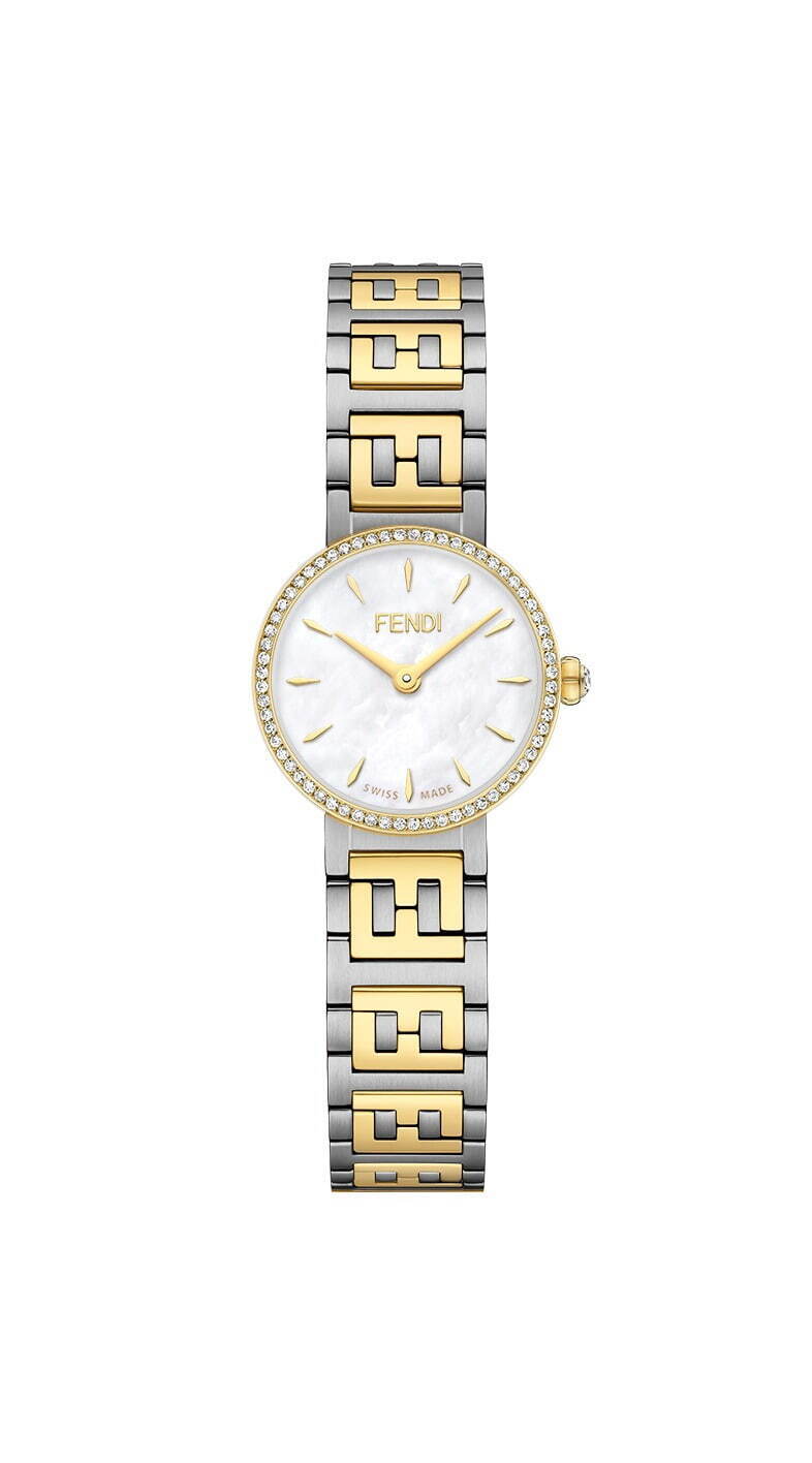フェンディのウィメンズ向け新作腕時計、FFロゴのブレスレット×64個のダイヤ煌めく文字盤｜写真1