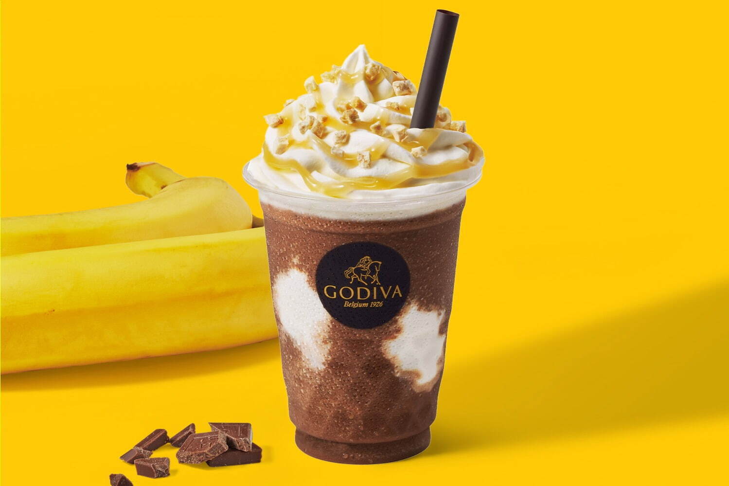 ゴディバの新作「ショコリキサーミルクチョコレートバナナ」コク深いチョコ×バナナのフローズンドリンク