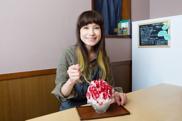 コエ ドーナツ京都×“かき氷の女王”のかき氷、生メロンとわさびクリーム ピスタチオ＆杏子とあんバター｜写真4