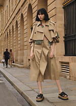 ワンピース sacai 2022 Spring ladies short dress 310477-38059-SACAI-SUITING-
