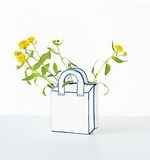 旅”着想のバッグ型花瓶「はこぶかびん」陶芸家マリアンヌ