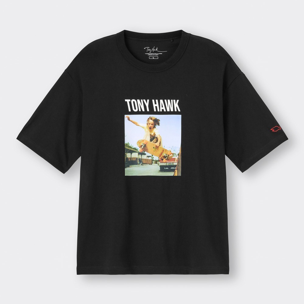 GU×“伝説的スケートボーダー”トニー・ホーク、ロゴなどを配したオーバーサイズTシャツや半袖シャツ｜写真9