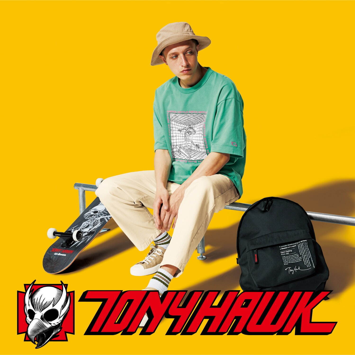 GU×“伝説的スケートボーダー”トニー・ホーク、ロゴなどを配したオーバーサイズTシャツや半袖シャツ｜写真19
