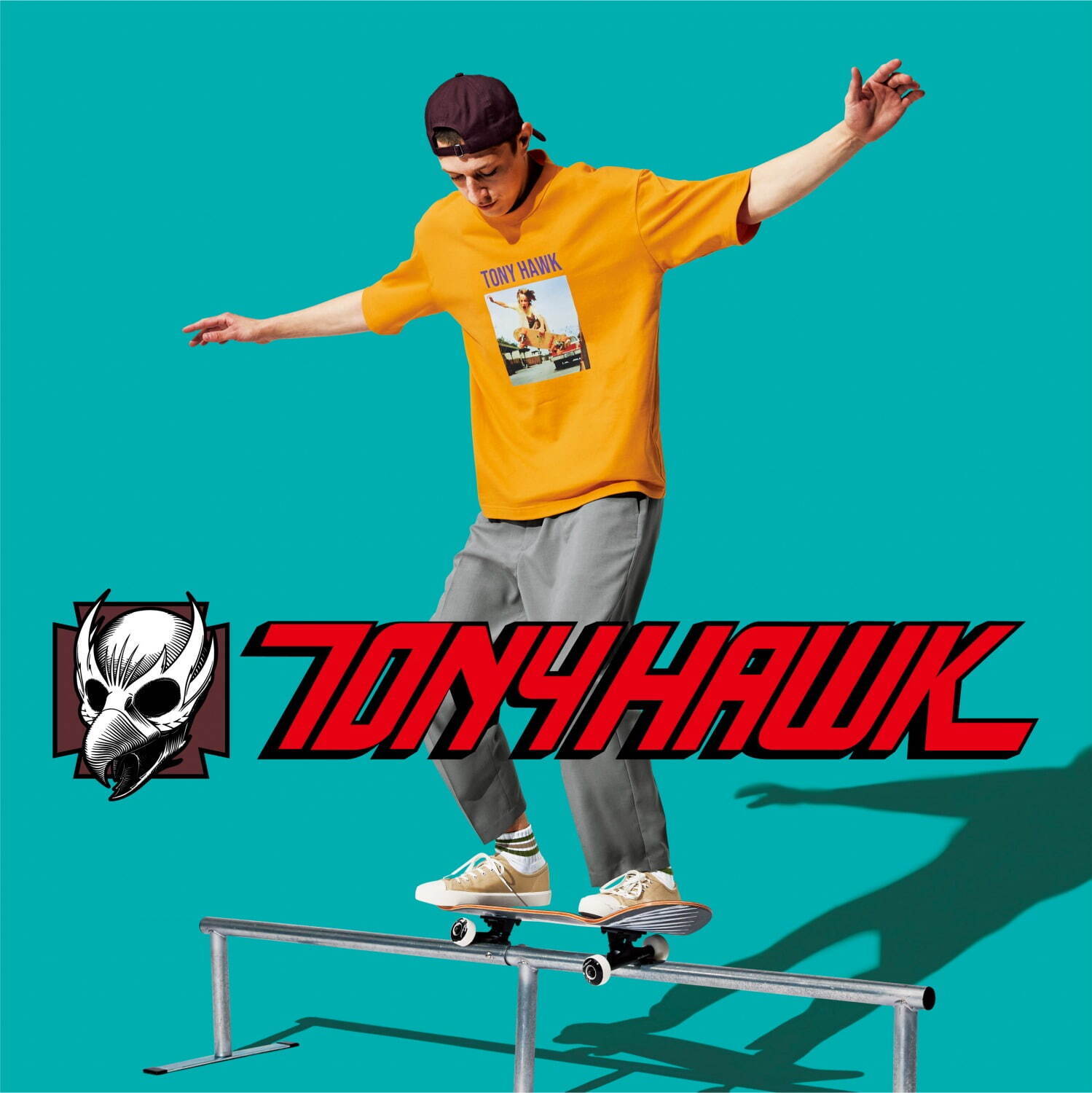 GU×“伝説的スケートボーダー”トニー・ホーク、ロゴなどを配したオーバーサイズTシャツや半袖シャツ｜写真21